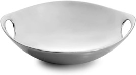 Nambe Alloy Metal Handled Serving Bowl  10 Inch - Silver - $150.09