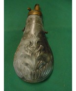 Great Collectible Antique 1800&#39;s Hunting POWDER HORN FLASK &quot;Flower Design&quot; - $138.19