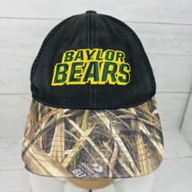 Baylor University Bears Baseball Hat Cap Adjustable Mossy Oak Camo Bill Black - £27.42 GBP