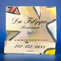 Da Filippo Restaurante Vintage Matches Matchbook Second Ave Restaurant New York - £7.93 GBP