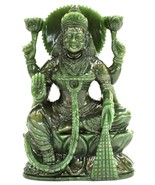 Goddess Laxmi / MahaLakshmi Idol In Natural Columbian Green Jade - 1221 gms - $9,075.21 MXN