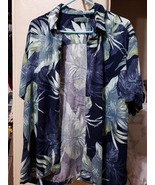 Cubavera Men’s Havana Island Floral Blue Shirt Medium - £21.26 GBP