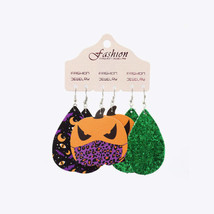 Teardrop Shape Halloween Theme Dangle Earrings - $10.33