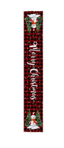 NEW Frosty the Snowman Merry Christmas Buffalo Plaid Holiday Table Runner 13x108 - £10.41 GBP