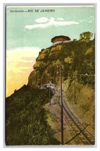 Corcovado Railway Tram Rio De Janeiro Brazil UNP DB Postcard L17 - $5.89