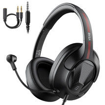 Wired Game Headphones USB/3.5mm Earphones Noise-Canceling E3D Black - £23.94 GBP
