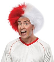 Seasonal Visions Sports Fun Wig One Size Fits Most Red/White Halloween A... - £13.50 GBP