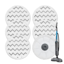 6 Pack 3897A Replacement Mop Pads Compatible With Bissell Spinwave Smartsteam Sc - $30.99