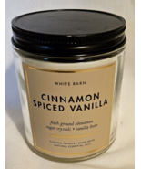 White Barn Candle 7 oz Cinnamon Spiced Vanilla Essential Oils New - $27.47 CAD