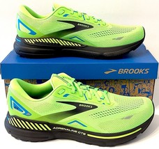 Brooks Adrenaline Gts 23 Men&#39;s Size 10.5 Running Shoes Green Gecko/Grey/Blue - £64.06 GBP