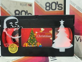 Christmas Novelty VHS Lamp With Airbrushed Artwork ,Top Quality!Amazing Gift  - £35.07 GBP