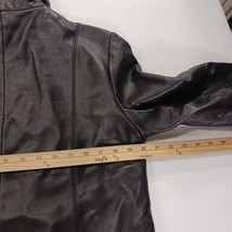 Women's Genuine Leather Black Full Zip Pockets Jacket Measured Chest 40" image 5