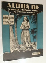 Aloha Oe vintage Sheet Music 1940 - £5.44 GBP