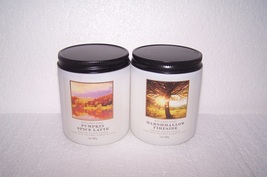 Bath &amp; Body Works Marshmallow Fireside &amp; Pumpkin Spice Latte Scented Jar... - £22.01 GBP