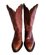 Ariat Whiptail Boots Womens 9B Brown Leather Lizard Western Rodeo Cowboy... - £55.87 GBP