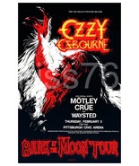 OZZY / Crue April 04,1984 Bark At The Moon 18 x 28 Pitts Arena Concert P... - $747.76 MXN