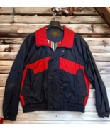 VTG GUIDE SERIES Mens Retro Jacket Sz L Lined Cotton Blend Navy Windbrea... - $47.50