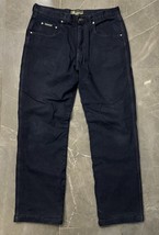 BC Clothing Fleece Lined Mens Jeans Sz 36x32 Dark Blue Denim 36 Winter Ski Snow - £12.92 GBP