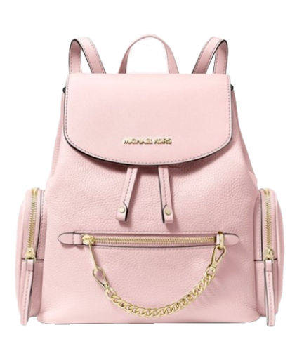 MICHAEL KORS JET SET MEDIUM BACKPACK GOLD CHAIN LIGHT PINK LEATHER BAGNWT!