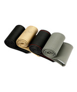 Anti-slip Breathable Faux Leather DIY Car Steering Wheel Cover w/ Needle... - $417.04 MXN