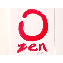 Zenfully Yours Original Art Enso Circle Handmade Asian Calligraphy 8x10in - £36.87 GBP