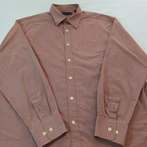 Perry Ellis America Men's Burnt Red Cotton Blend Button Up Shirt Long Sleeve XL image 9
