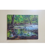 Original drawing Natural landscape Contemporary art, rivers, trees, forests - £199.58 GBP
