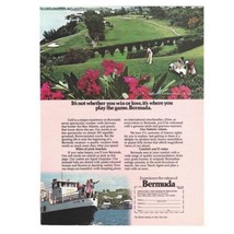 Bermuda Travel Print Advertisement Vintage 1984 80s Tourism Golf Island - £8.81 GBP