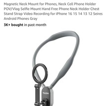 Magnetic Neck Mount for Phones, Neck Cell Phone Holder POV/Vlog Selfie M... - $514.46 MXN
