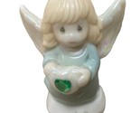 Precious Moments By Enesco Joy Angel Green Porcelain Figure - $6.91