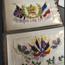 World War One &amp; Two over 20 embroidered Post Cards WW1 and WW2 some have message - £51.40 GBP