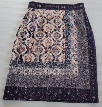 Antonio Melani Black White Pink Geometric Print Knee Length Skirt Size 2 - £15.58 GBP