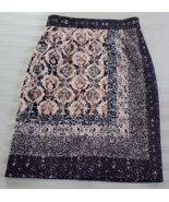 Antonio Melani Black White Pink Geometric Print Knee Length Skirt Size 2 - £15.79 GBP