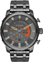 Diesel Men's Stronghold DZ4348 Gunmetal Stainless-Steel Plated Japanese Quartz F - $4,185.06 MXN