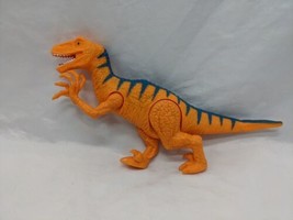 Orange With Stripes Raptor Dinosaur Toy 8&quot; - £17.45 GBP