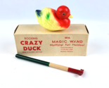 Vintage 1950s Rocking Crazy Duck in Box With Magic Wand Magnetic Toy Bat... - $19.79