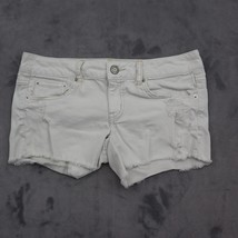 American Eagle Shorts Womens 6 White Stretch Distressed Boyfriend Bottoms - $22.75