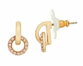 Vera Wang - Gold Tone Small Drop Hoop Stud Ear Rings - SImply Vera Vera Wang - $20.19