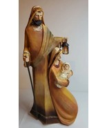 Holy Family Nativity Statues Joseph 16&quot; Tall Mary 12&quot; Sleek Form Faux Ca... - $30.54