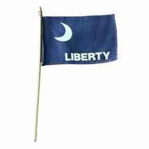 Vintage Mini Desk Flag Ft. Moultrie Flag Liberty Flag American Revolution - £6.32 GBP