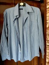 Men’s Striped Shirt Secolo – Size L – Blue/White – Very Good Condition - $10.89