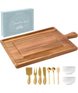 Charcuterie Board Gift Set - Acacia Serving Board With Handle And Comple... - €55,74 EUR