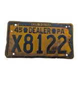 Scarce WWII Era 1945 Pennsylvania Dealer License Plate X8122 PA - $1,871.82 MXN