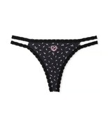 Victorias Secret PINK WINK LACE-TRIM STRAPPY THONG PANTY BNWT $15 Small ... - £9.94 GBP