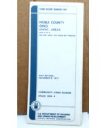 U. S. Dept of Housing Noble County Ohio Flood Hazard Map Revised 12/9/77... - $9.49