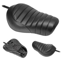 Motorcycle Black Leather Front Driver Seat Fits For Harley Sportster Iron XL 883 - £145.83 GBP