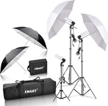 Emart Umbrella Photography Lighting Kit With 700W Cfl 5500K Bulbs,, Podcast. - $90.92