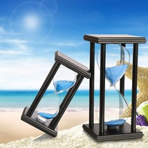 Sandglass 60 Minutes Timer Hourglass 1 Hour for Ornament Decoration, Blue - £31.17 GBP