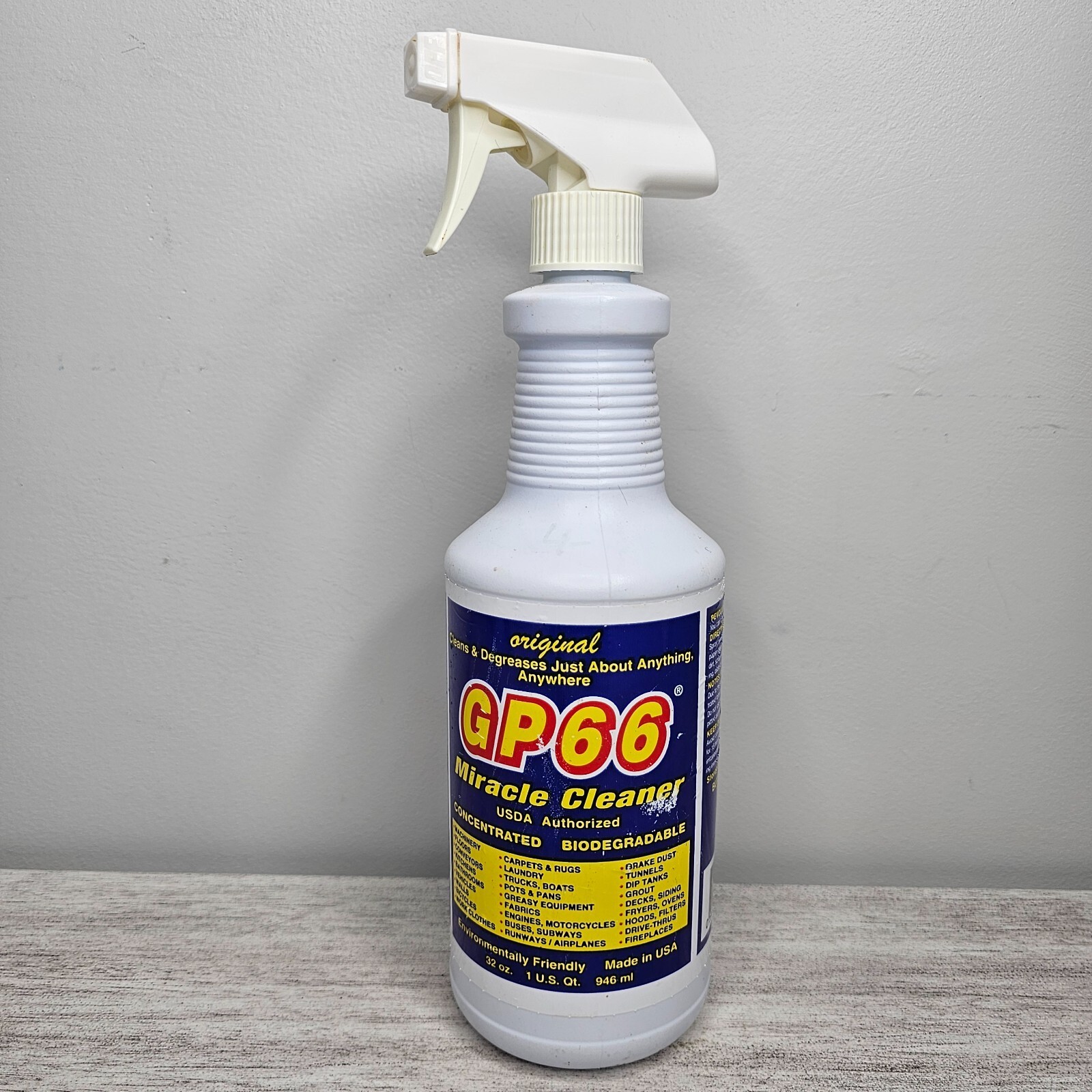 GP66 Original Miracle Cleaner &amp; Degreaser Concentrate Spray 32oz/1Qt-90%... - $12.86