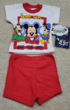 Vintage Disney Babies Size 12 Months Baby Mickey Says 2 Piece Rare - $32.50